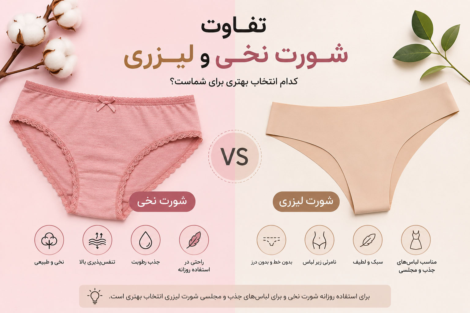 تفاوت شورت نخی و شورت لیزری؛ کدام انتخاب بهتری برای شماست؟